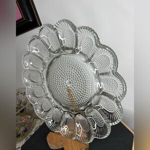 Vintage Indiana Glass Deviled Egg Tray